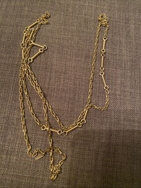 Vintage Monet Statement Chain Necklace with Monet Pendent